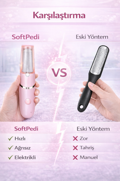 SoftPedi – Elektrikli Nasır ve Ölü Deri Temizleyici